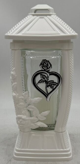 Z 546 KAPLICZKA BIAŁA RÓŻA SERCE SREBRO