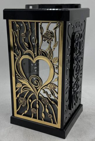 KAPLICZKA FERMO DUŻA CZARNA FRONT SERCE ZŁOTE