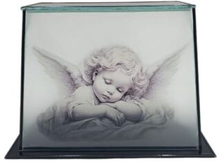 LAMPION PANORAMA ANIOŁ SZARY