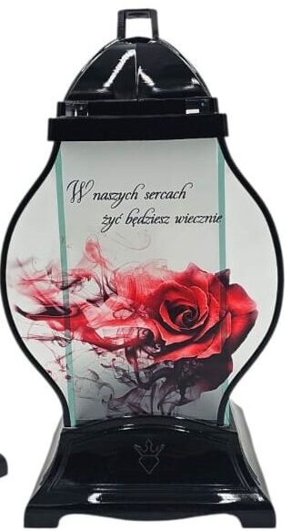KAPLICZKA Q CZARNY RÓŻA CZERWONA