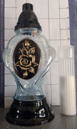 ZPD LUSTERKO CZARNE KWIAT ZŁOTY