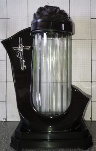 WSTĘGA 1 CZARNA KRZYŻ SREBRO