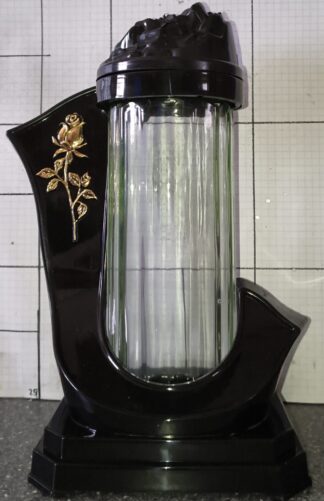 WSTĘGA 1 CZARNA RÓŻA ZŁOTA