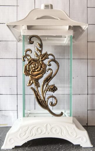 GA1 KAPLICZKA PROSTA BIAŁA KWIAT ZŁOTY