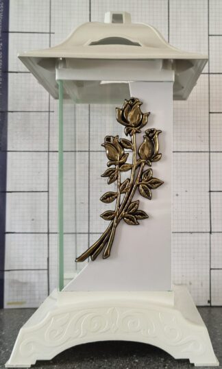 GA2 KAPLICZKA PROSTA BIAŁA RÓŻA ZŁOTA