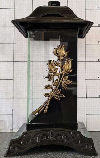 GA2 KAPLICZKA PROSTA CZARNA RÓŻA ZŁOTA