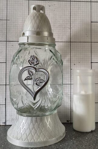 Z 349 BIAŁY SERCE RÓŻA SREBRO