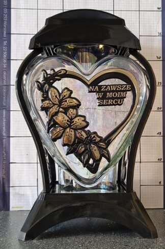 LAMPION Z7 CZARNY APLIKACJA ZŁOTA