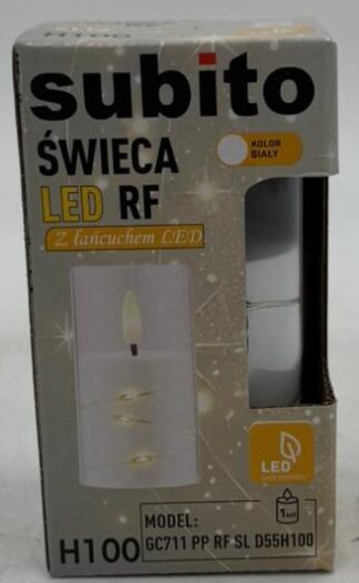 ŚWIECA LED TUBA ŁAŃCUSZEK 357