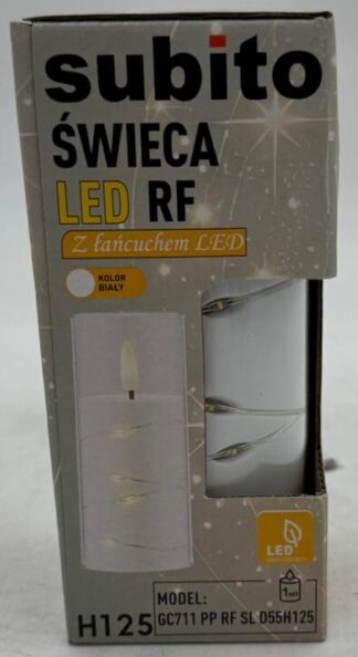 ŚWIECA LED TUBA ŁAŃCUSZEK 358