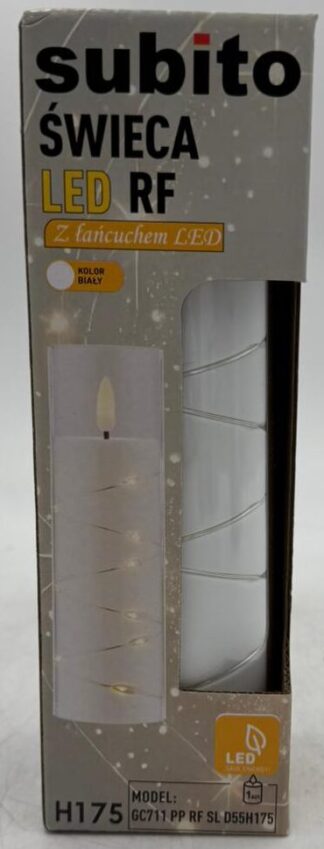 ŚWIECA LED TUBA ŁAŃCUSZEK 360