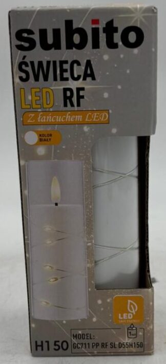 ŚWIECA LED TUBA ŁAŃCUSZEK 359