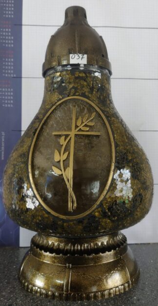 KARAFKA DEKOR KRZYŻ ZŁOTO