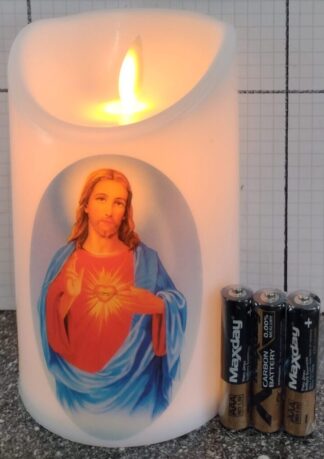 ŚWIECA RUCHOMA SZEROKA JEZUS