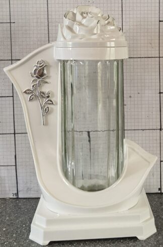 WSTĘGA 1 BIAŁA RÓŻA SREBRO