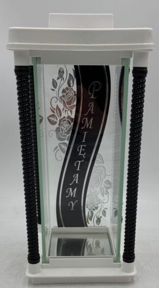 LS10 KAPLICZKA TORINO BIAŁE NAPIS SREBRO