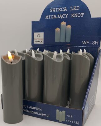 ŚWIECA STAŁA SZARA 175