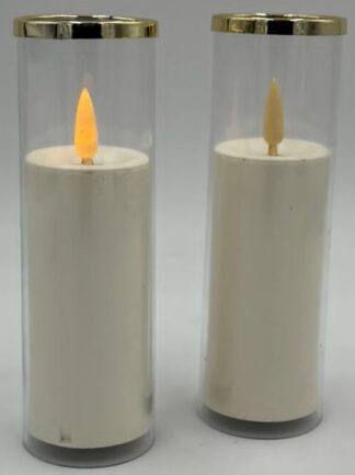 ŚWIECA LED TUBA OBWÓDKA ZŁOTA