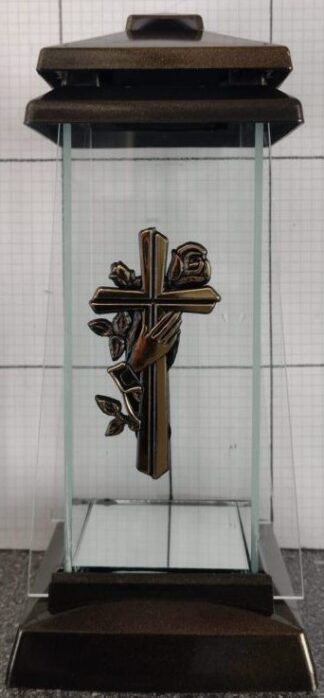 KAPLICZKA SZYBA MINI 2 KRZYŻ ZŁOTY