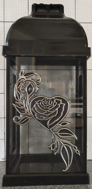 KAPLICZKA FERMO MAŁE CZARNE RÓŻA SREBRO