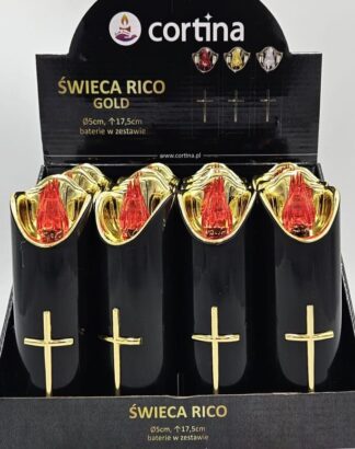 ŚWIECA LED RICO 17,5 CZERWONA