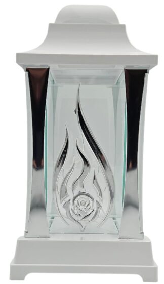 KAPLICZKA ALBA METAL BIAŁA PŁOMIEŃ RÓŻA SREBRO
