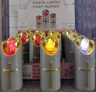 ŚWIECA WF4 MIX ZŁOTY KRZYŻ  125
