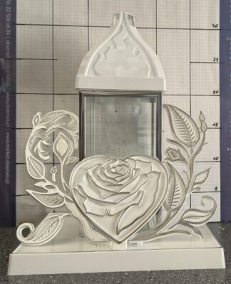 LAMPION HILA BAROK BIAŁY SERCE SREBRO