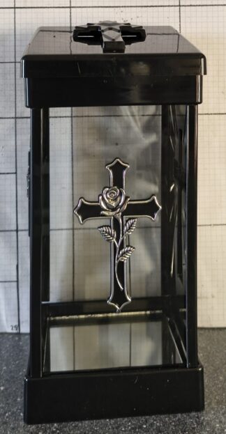 KAPLICZKA CUBO CZARNA KRZYŻ SREBRO