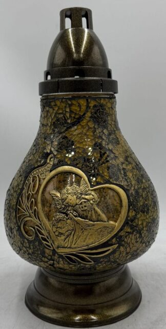 KARAFKA DEKOR SERCE ANIOŁ ZŁOTY