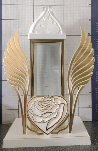 LAMPION HILA DUŻY BIAŁY SKRZYDŁA ZŁOTO