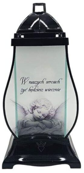 LAMPION GRUSZKA CZARNY ANIOŁ