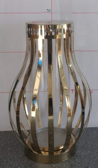 LAMPION METAL GRUSZKA ZŁOTO