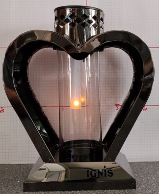 SOLAR LAMPION SERCE MAŁE CZARNE IGNIS