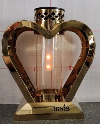 SOLAR LAMPION SERCE MAŁE ZŁOTO IGNIS