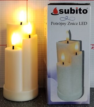 ŚWIECA POTRÓJNA BIAŁA 1254 SUBITO